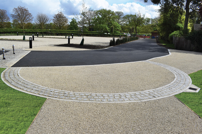 Road, path and car park construction at Eton College