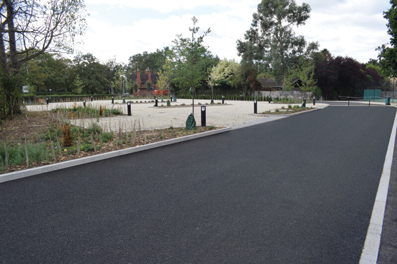 Road, path and car park construction at Eton College