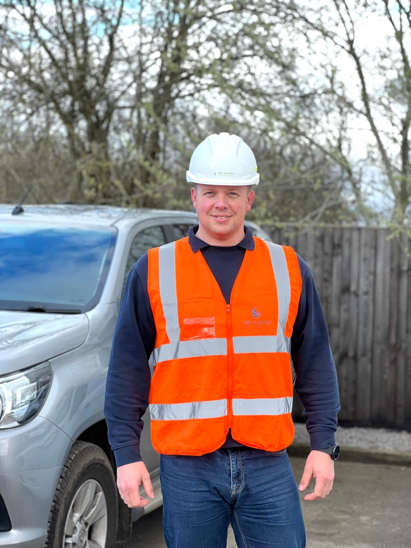 John Fisher on construction site UK